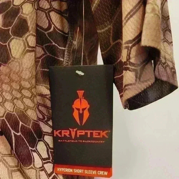 Men Kryptek Camo Short Sleeve Hyperion Crew w/ Logo Highlander Size M - Picture 4 of 9
